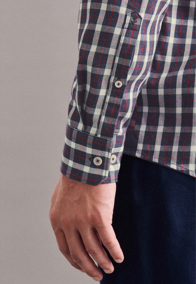 Regular Casual Hemd Karo in Dunkelblau |  Seidensticker Onlineshop