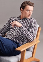 Regular Casual Hemd Karo in Dunkelblau |  Seidensticker Onlineshop