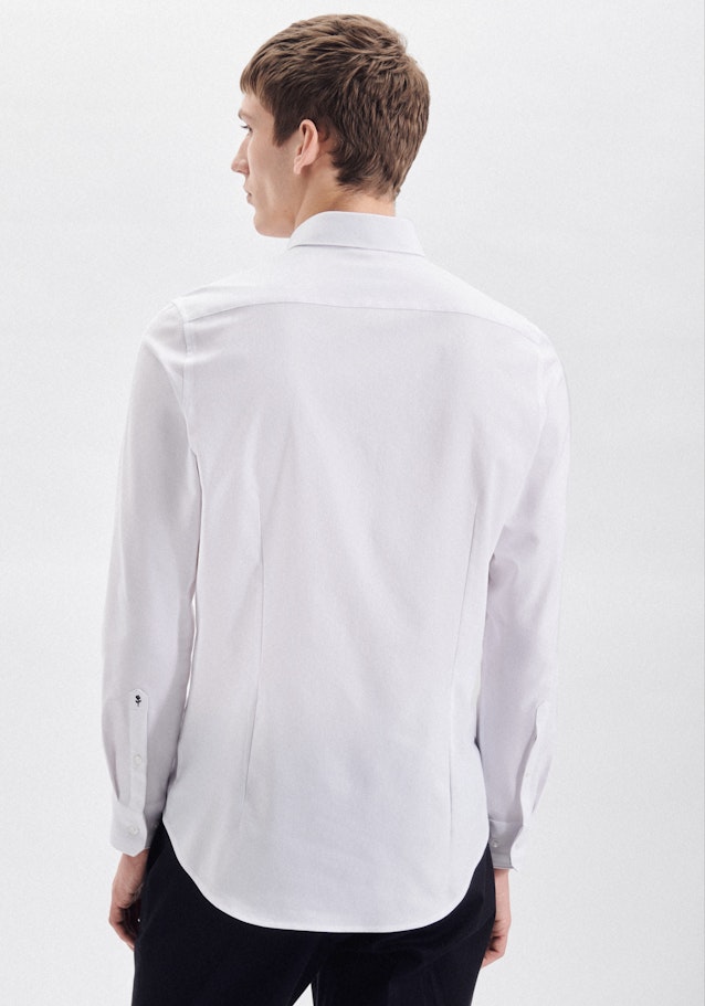 Struktur Performance-Hemd in Slim mit Kentkragen in Weiß |  Seidensticker Onlineshop