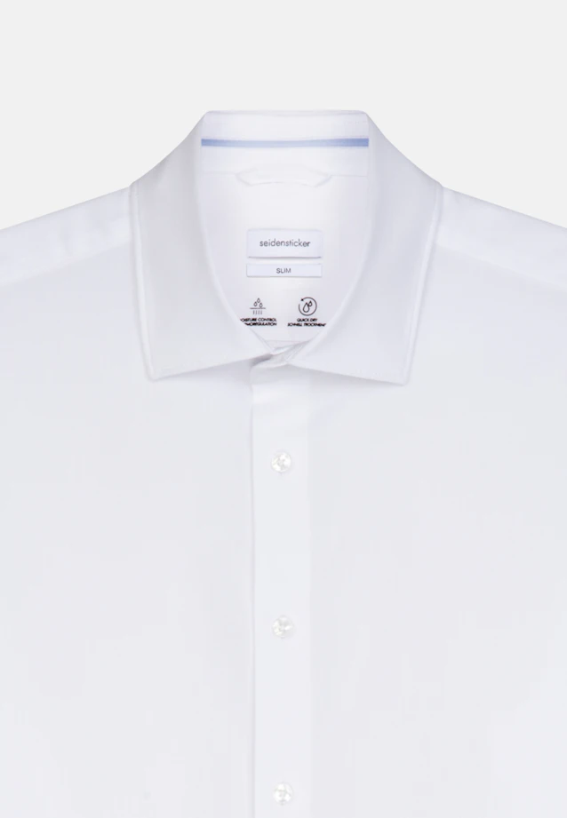 Slim Performance-Hemd Uni in Weiß |  Seidensticker Onlineshop