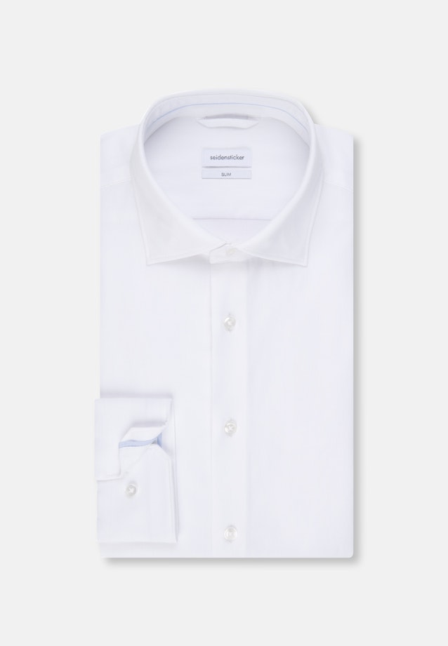 Slim Chemise Performance Uni in Blanc |  Seidensticker Onlineshop