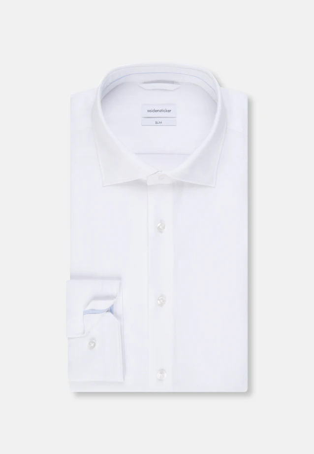 Slim Performance-Hemd Uni in Weiß |  Seidensticker Onlineshop