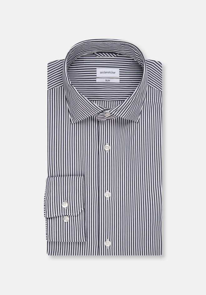 Slim Chemise Performance rayures dans Bleu Foncé | Boutique en ligne Seidensticker