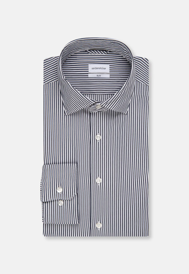 Slim Chemise Performance rayures dans Bleu Foncé | Boutique en ligne Seidensticker