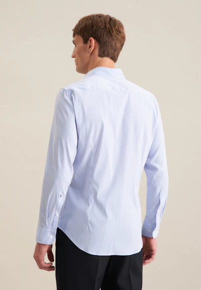 Slim Performance-Hemd Streifen in Hellblau |  Seidensticker Onlineshop