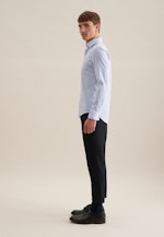 Chemise performance Slim Twill (sergé) Col Kent in Bleu Clair |  Seidensticker Onlineshop