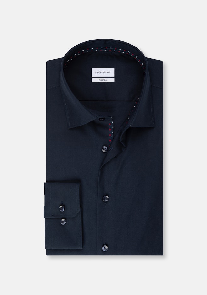 Shaped Chemise d'affaires Uni dans Bleu Foncé | Boutique en ligne Seidensticker