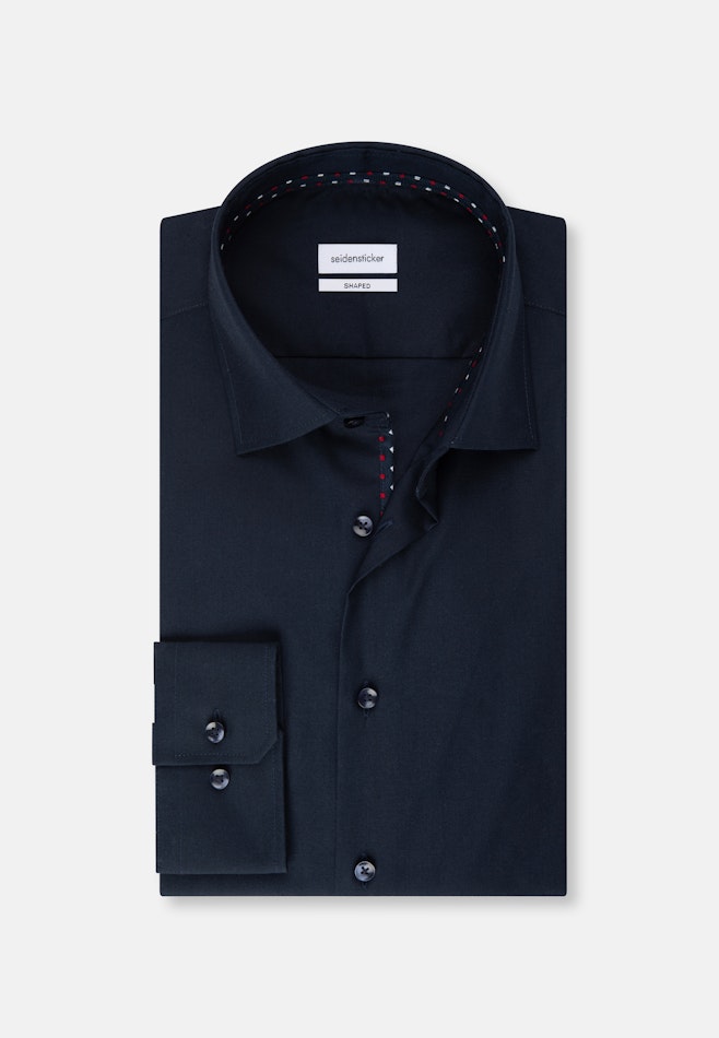 Shaped Business shirt Uni in Dark Blue | Seidensticker online shop