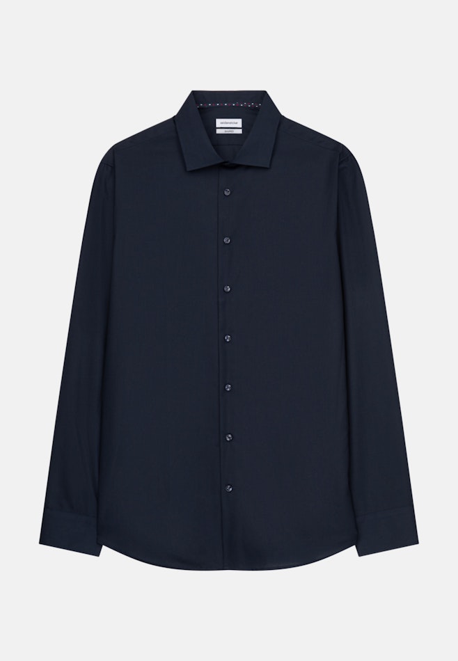 Shaped Business shirt Uni in Dark Blue | Seidensticker online shop