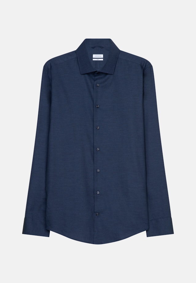 Slim Business Shirt Plain in Dark Blue |  Seidensticker Onlineshop
