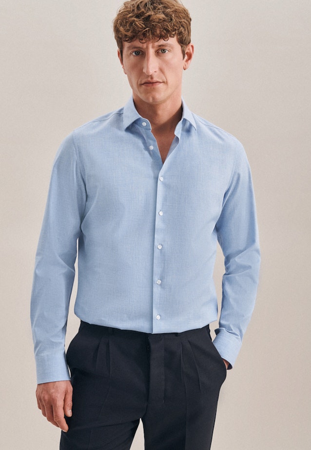 Slim Business Shirt Plain in Light Blue |  Seidensticker Onlineshop