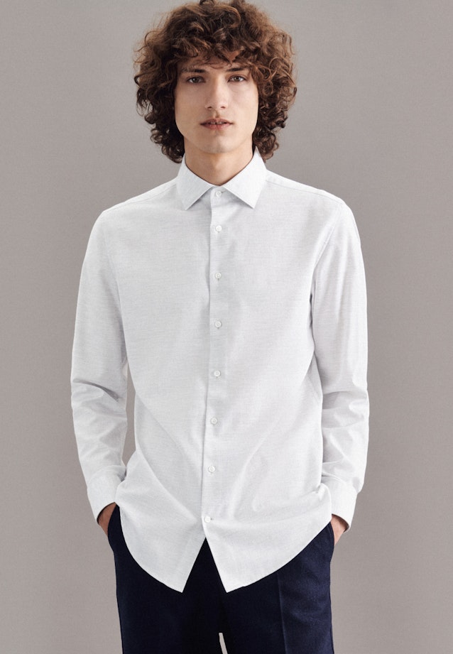 Slim Business Shirt Plain in Grey |  Seidensticker Onlineshop