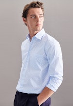 Regular Chemise Business Imprimé in Bleu Clair |  Seidensticker Onlineshop