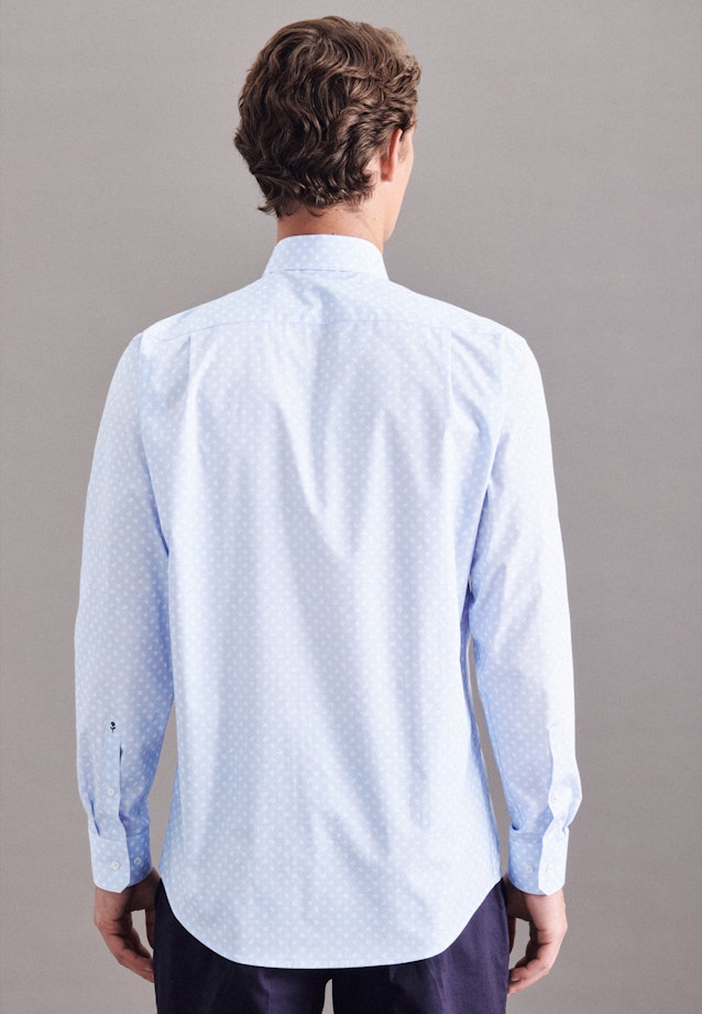 Regular Chemise Business Imprimé in Bleu Clair |  Seidensticker Onlineshop