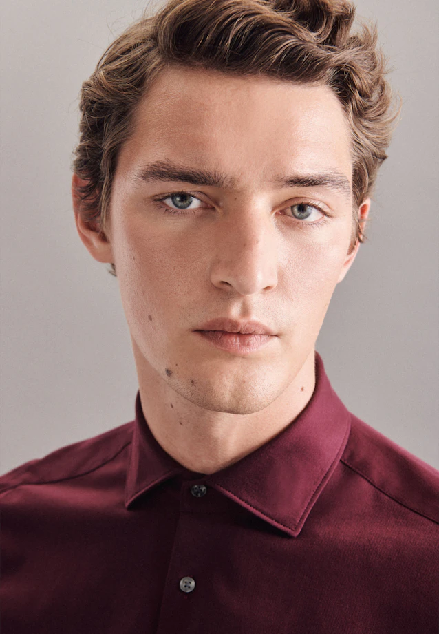 Regular Jerseyhemd Uni in Rot |  Seidensticker Onlineshop