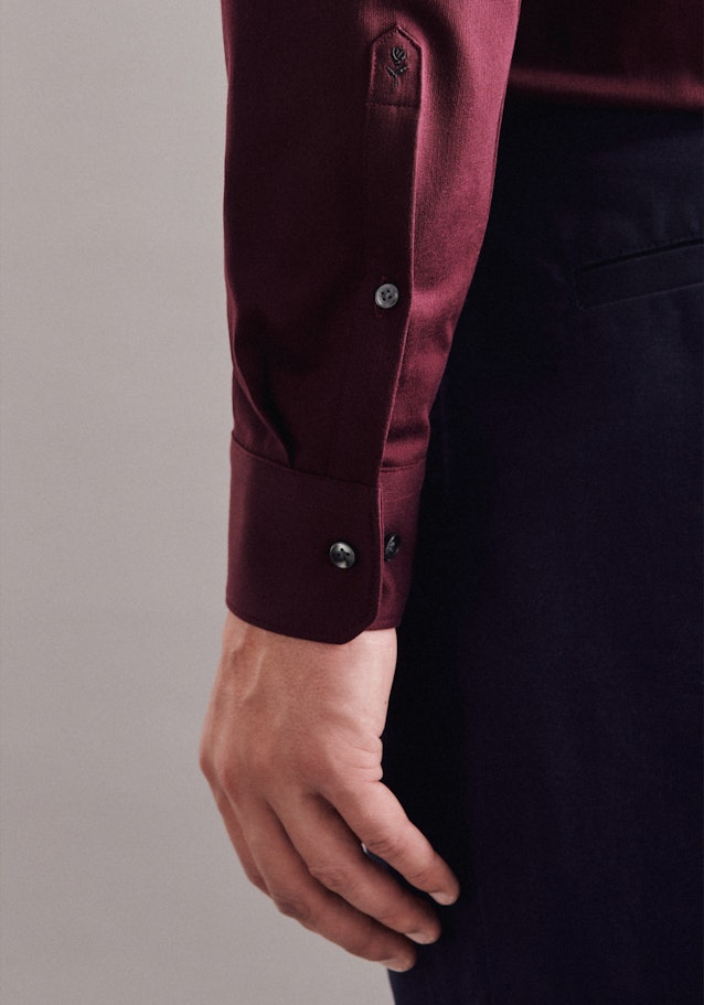 Jersey Jerseyhemd in Regular mit Kentkragen in Rot | Seidensticker Onlineshop