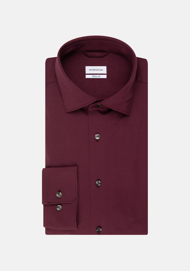 Jersey Jerseyhemd in Regular mit Kentkragen in Rot | Seidensticker Onlineshop