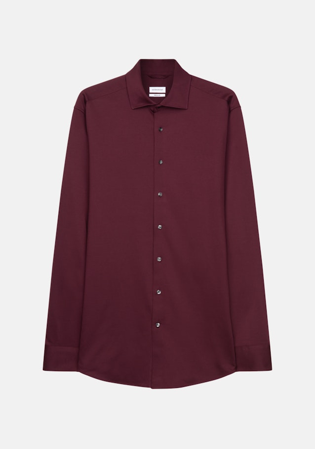 Jersey Jerseyhemd in Regular mit Kentkragen in Rot | Seidensticker Onlineshop
