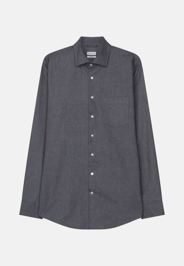 Regular Chemise oxford uni in Gris |  Seidensticker Onlineshop