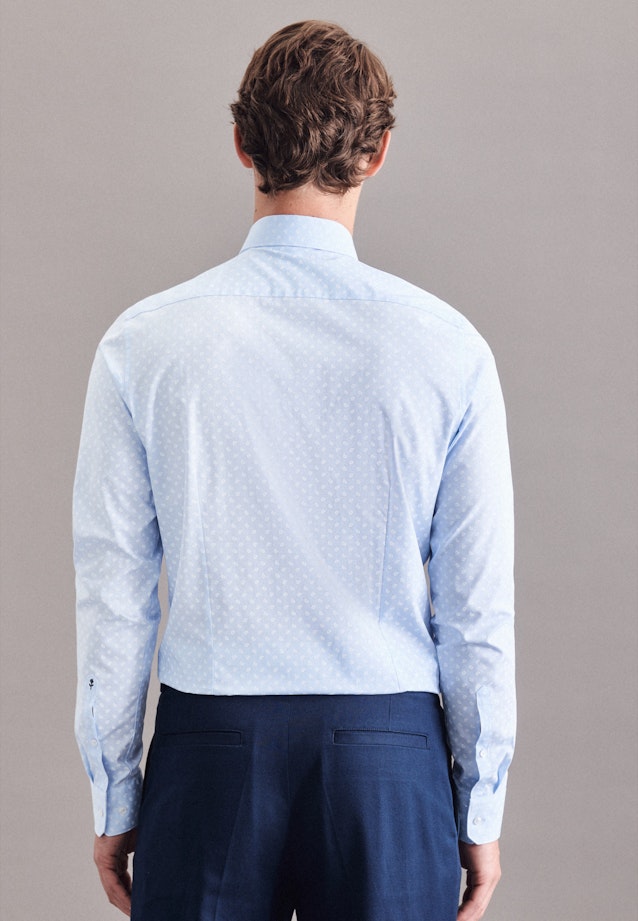 Shaped Chemise Business Imprimé in Bleu Clair |  Seidensticker Onlineshop