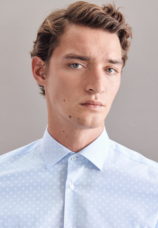 Shaped Chemise Business Imprimé in Bleu Clair |  Seidensticker Onlineshop