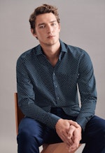 Regular Business Hemd Print in Dunkelblau |  Seidensticker Onlineshop