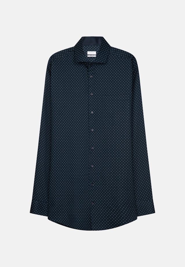 Regular Business Hemd Print in Dunkelblau |  Seidensticker Onlineshop