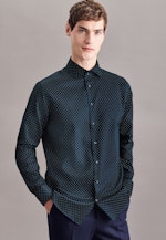 Shaped Business Hemd Print in Dunkelblau |  Seidensticker Onlineshop