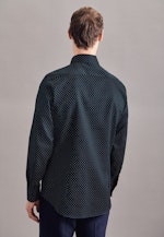 Shaped Business Hemd Print in Dunkelblau |  Seidensticker Onlineshop