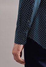 Shaped Business Hemd Print in Dunkelblau |  Seidensticker Onlineshop