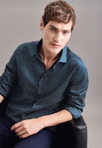 Shaped Business Hemd Print in Dunkelblau |  Seidensticker Onlineshop