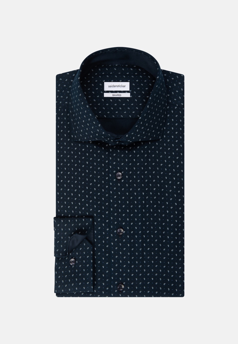Twill Business Hemd in Shaped mit Kentkragen und extra langem Arm in Dunkelblau | Seidensticker Onlineshop