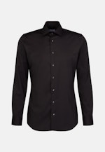 Chemise performance X-Slim Twill (sergé) Col Kent in Noir |  Seidensticker Onlineshop