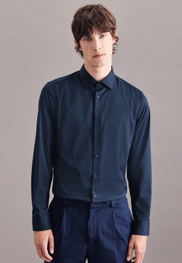 X-Slim Performance shirt Uni in Dark Blue |  Seidensticker Onlineshop