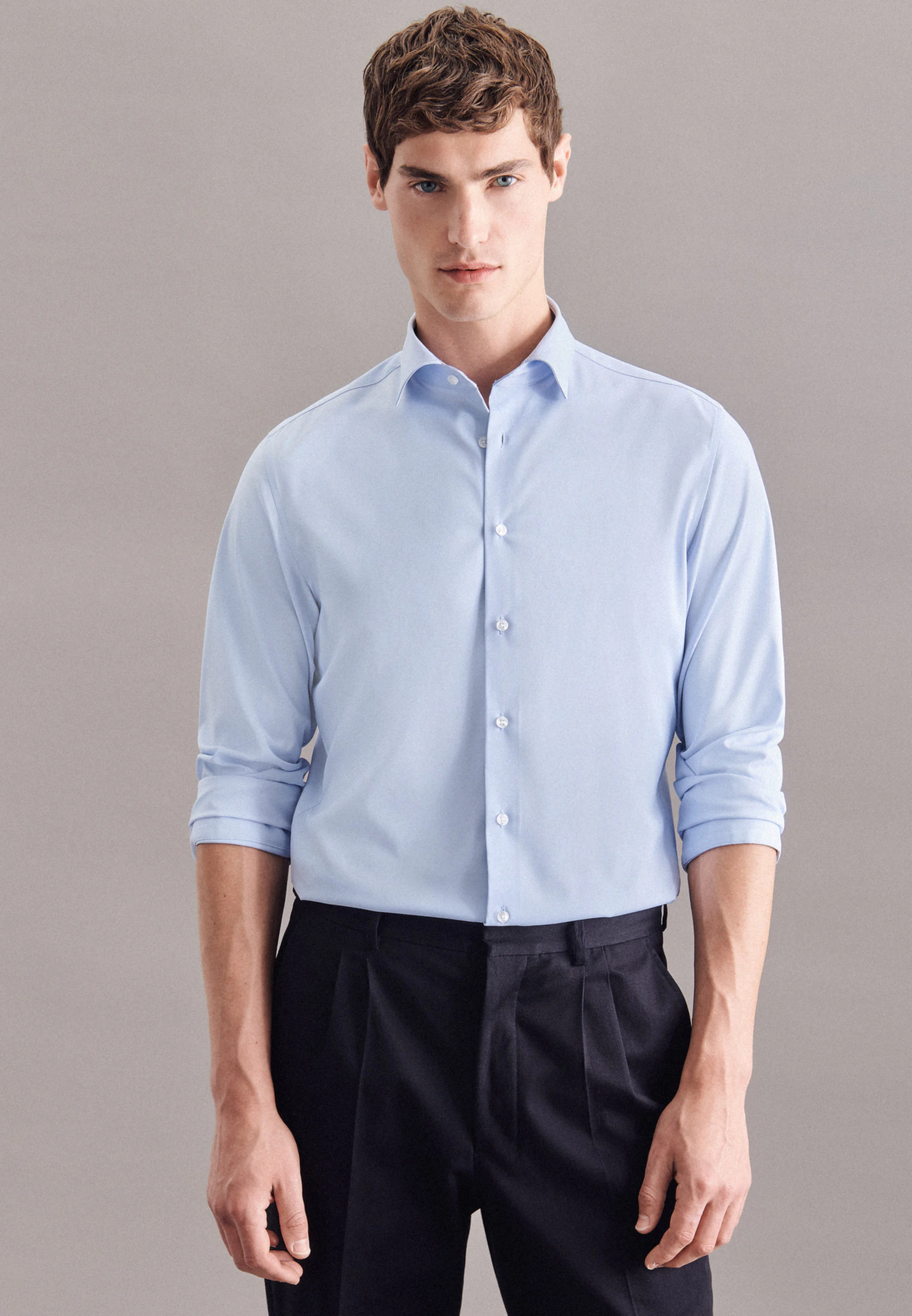X-Slim Performance-Hemd Uni Blau 44