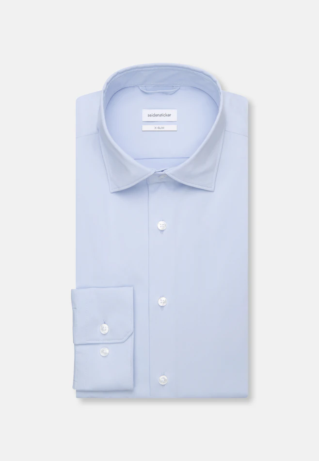 X-Slim Chemise Performance Uni dans Bleu Clair | Boutique en ligne Seidensticker