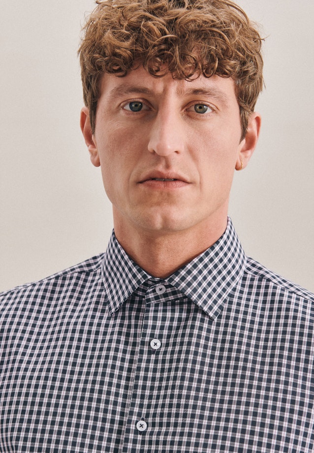 X-Slim Business Hemd Karo in Dunkelblau |  Seidensticker Onlineshop