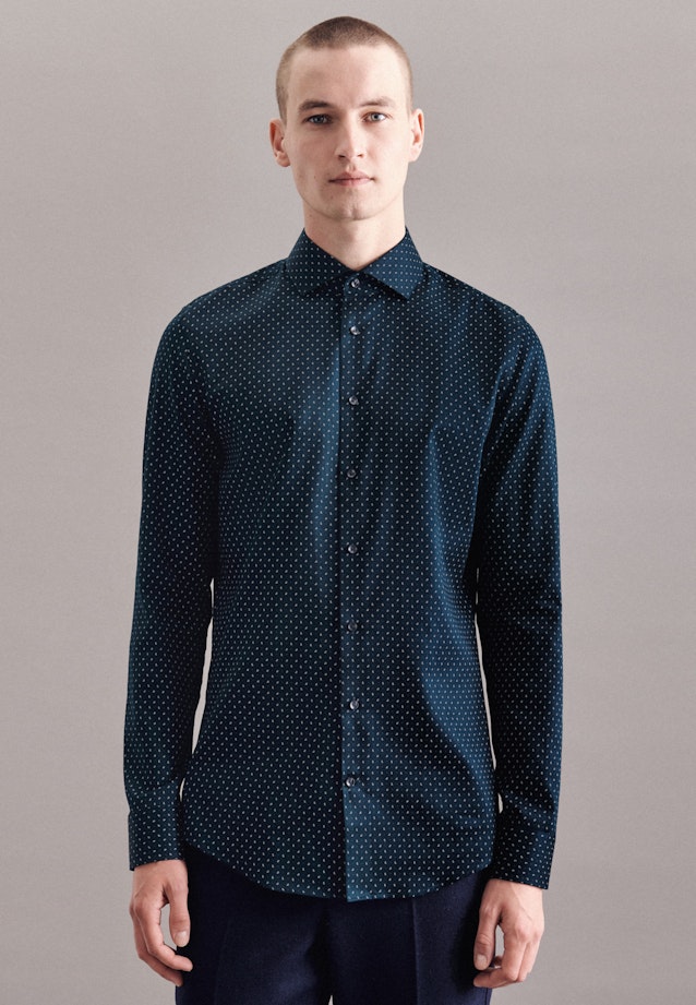 Slim Chemise Business Imprimé in Bleu Foncé |  Seidensticker Onlineshop