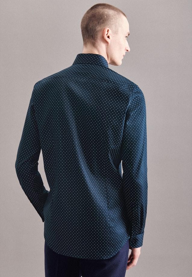 Slim Business Hemd Print in Dunkelblau |  Seidensticker Onlineshop