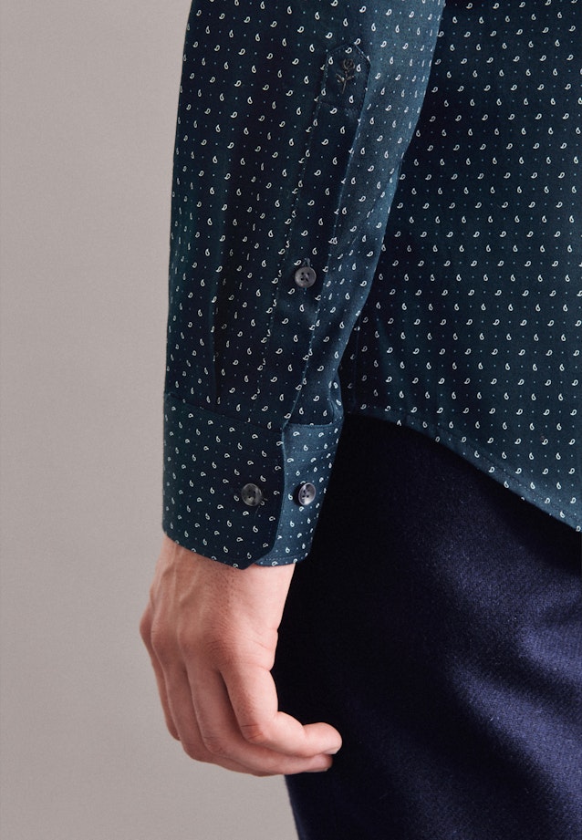 Slim Business Hemd Print in Dunkelblau |  Seidensticker Onlineshop
