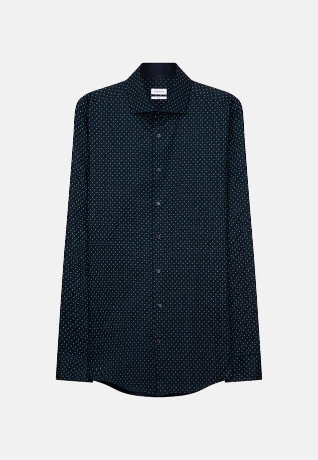 Slim Business Hemd Print in Dunkelblau |  Seidensticker Onlineshop