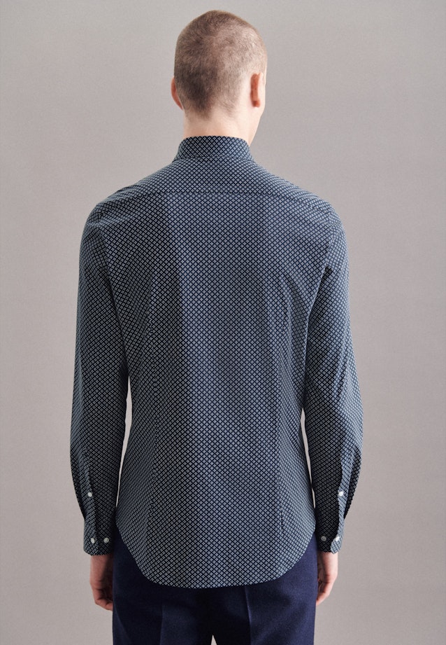 X-Slim Chemise en jersey Imprimé in Bleu Foncé |  Seidensticker Onlineshop