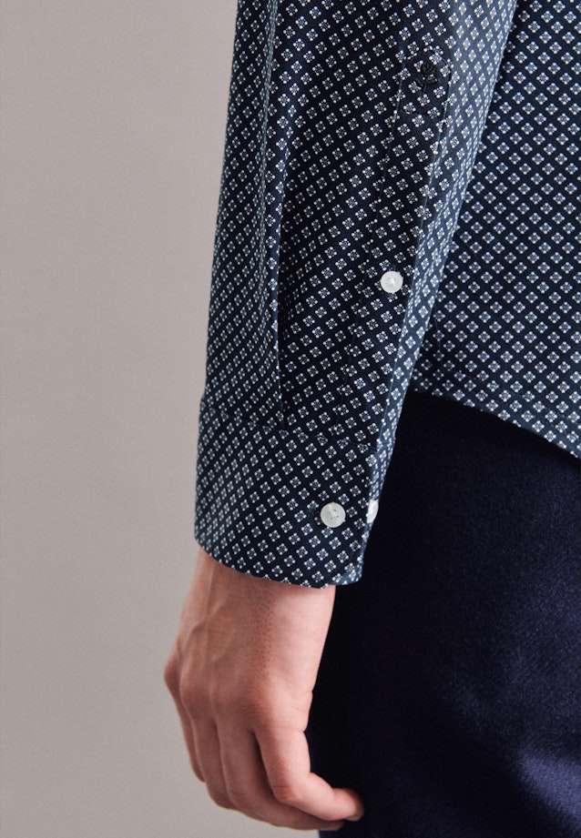 X-Slim Chemise en jersey Imprimé in Bleu Foncé |  Seidensticker Onlineshop