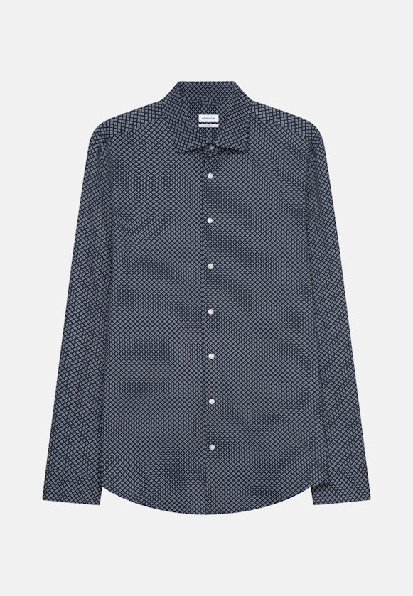 X-Slim Chemise en jersey Imprimé in Bleu Foncé |  Seidensticker Onlineshop