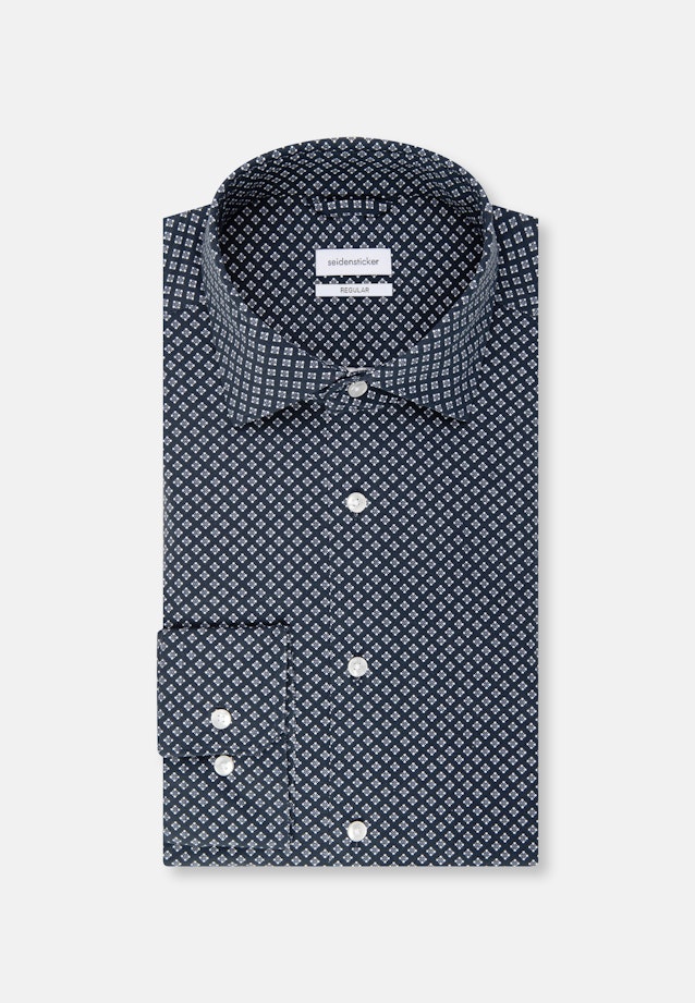 Regular Chemise en jersey Imprimé in Bleu Foncé |  Seidensticker Onlineshop
