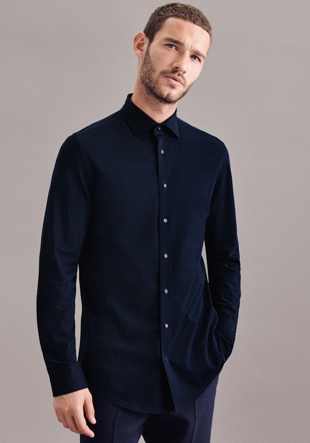 X-Slim Jersey shirt Uni in Dark Blue |  Seidensticker Onlineshop