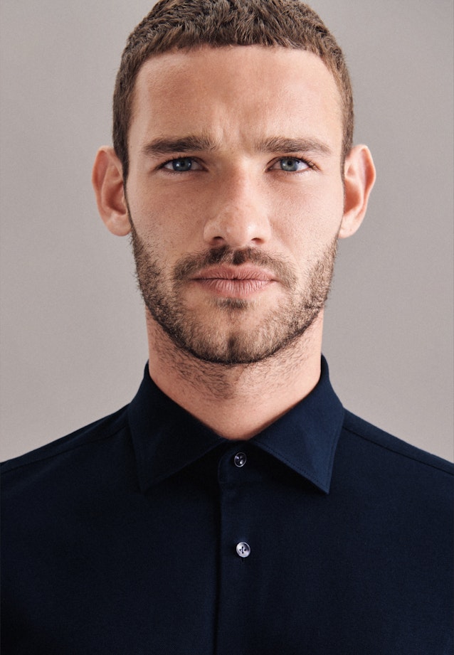 X-Slim Jersey shirt Plain in Dark Blue |  Seidensticker Onlineshop