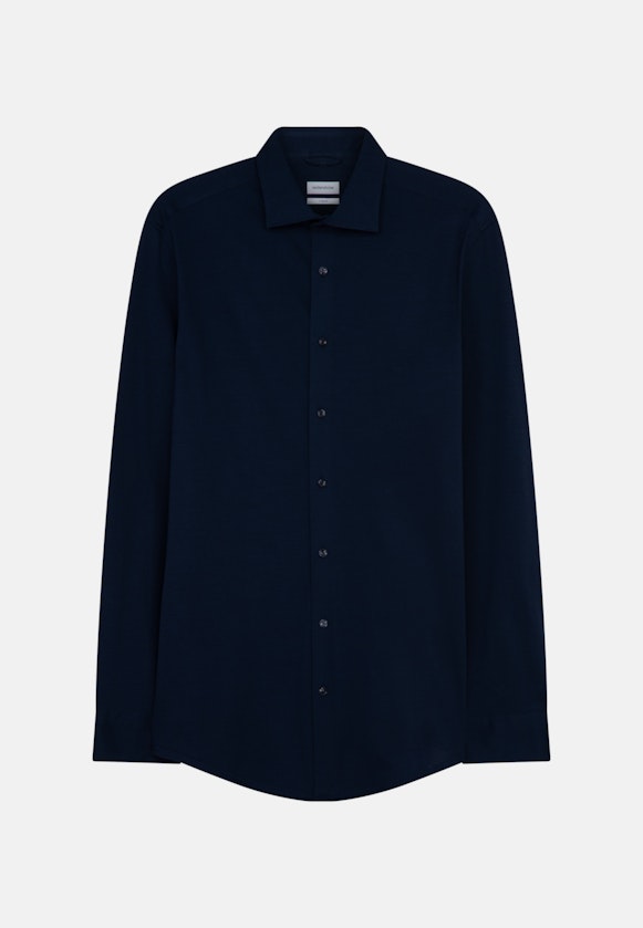 X-Slim Jersey shirt Plain in Dark Blue |  Seidensticker Onlineshop
