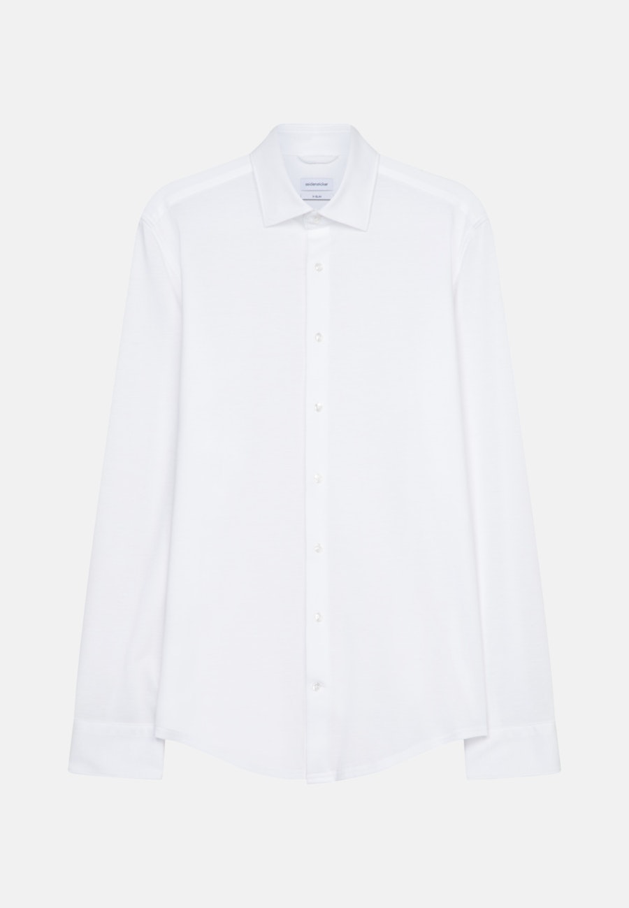 Jerseyhemd in X-Slim mit Kentkragen in Weiß |  Seidensticker Onlineshop