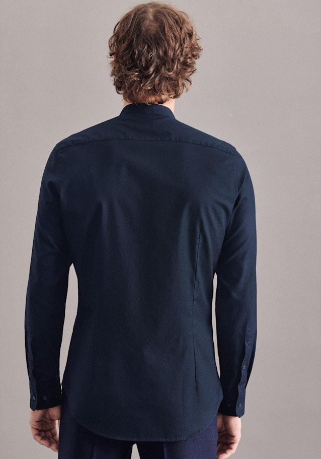 Easy-iron Twill Business Shirt in X-Slim with Stand-Up Collar in Dark Blue |  Seidensticker Onlineshop